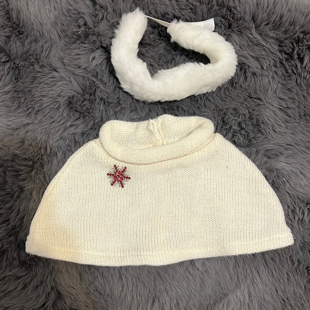 American Girl winter skirt and fluffy headband
